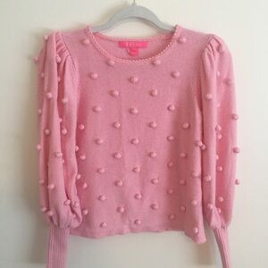 Lilly Pulitzer Pink Pom Pom Sweater XS